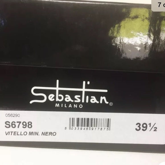 New Sebastian Milano Black Leather Boots 9 1/2 M - Picture 7 of 7